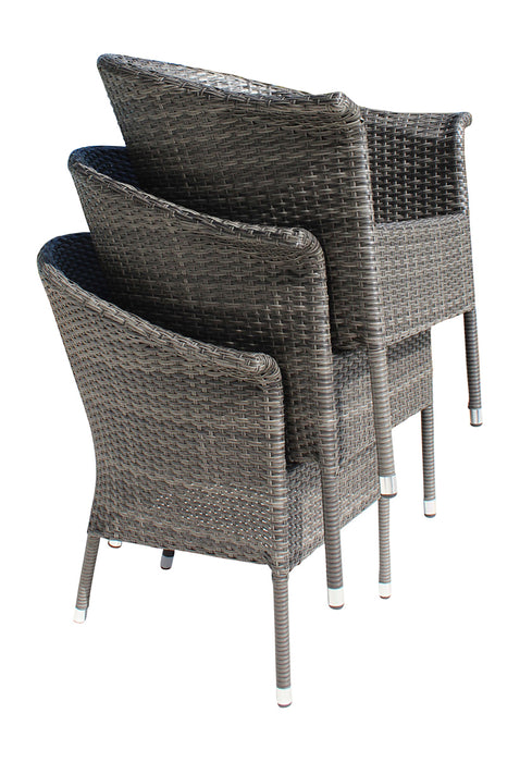 Ultra 5-Piece Woven Armchair Dining Set with Cushions