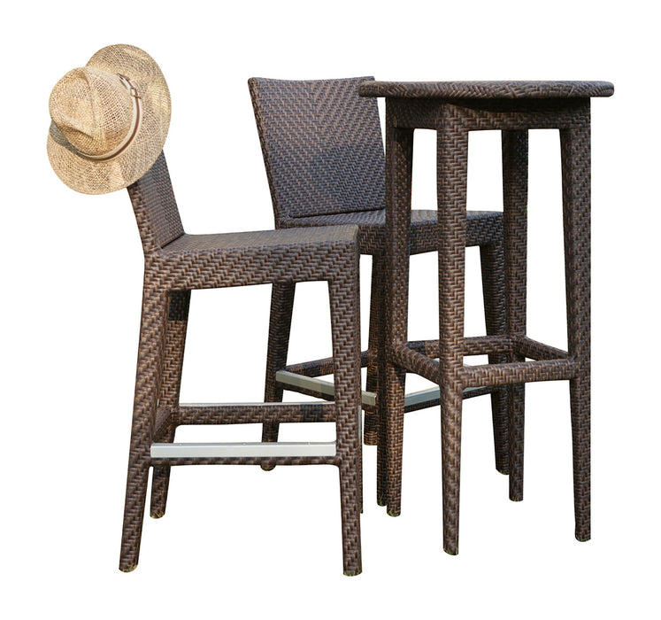 Soho 3-Piece Pub & Barstool Set with Cushions