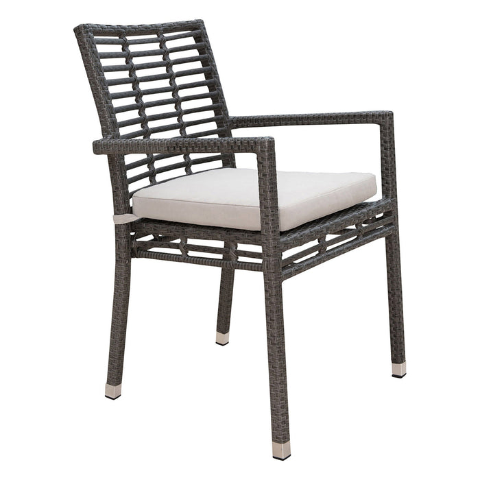 Panama Jack Graphite Set of 2 Stackable Armchairs with Cushion
