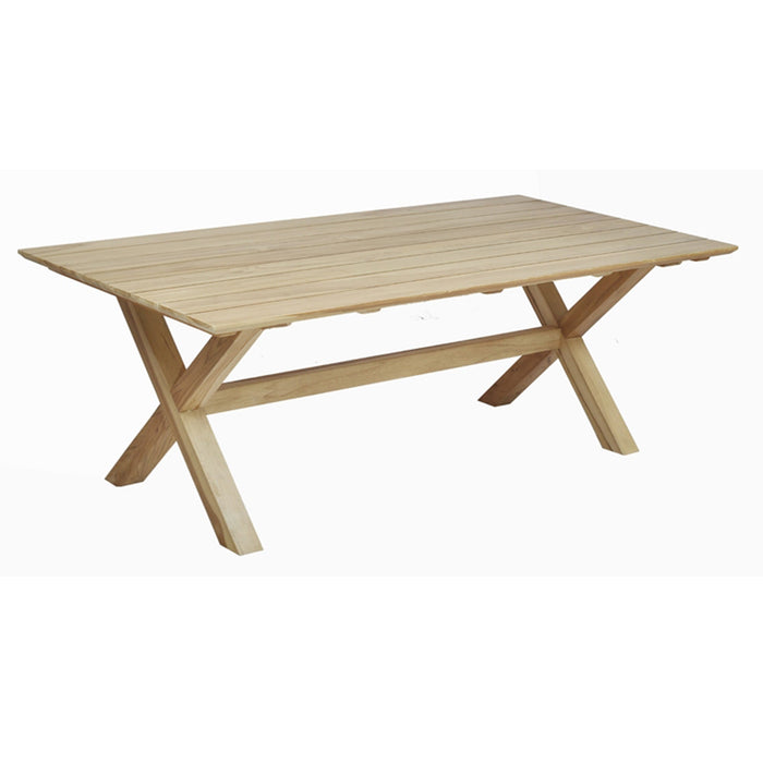 Panama Jack Bali Teak 7-Piece Rectangular Dining Table with Cushions