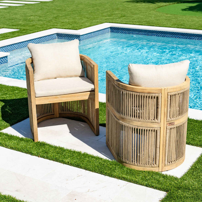 Panama Jack Cabo 5-Piece Barrel Round Dining Set