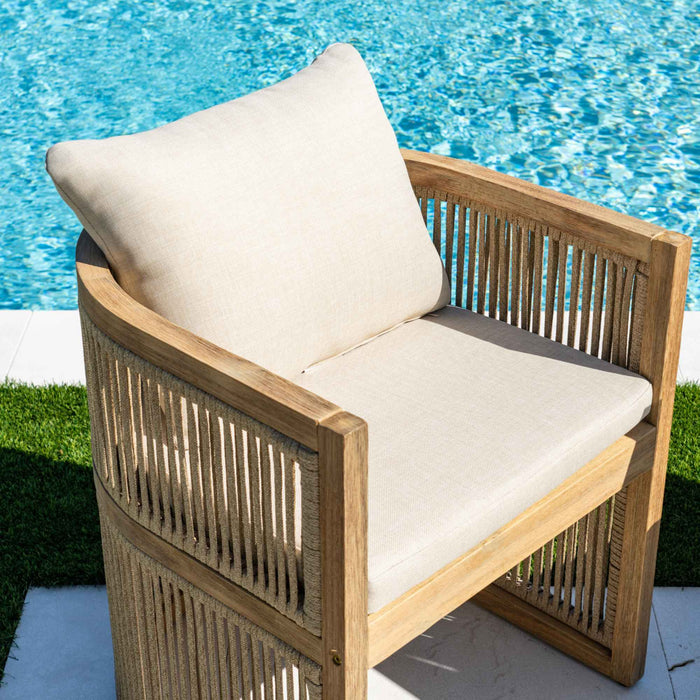 Panama Jack Cabo 7-Piece Barrel Rectangular Dining Set