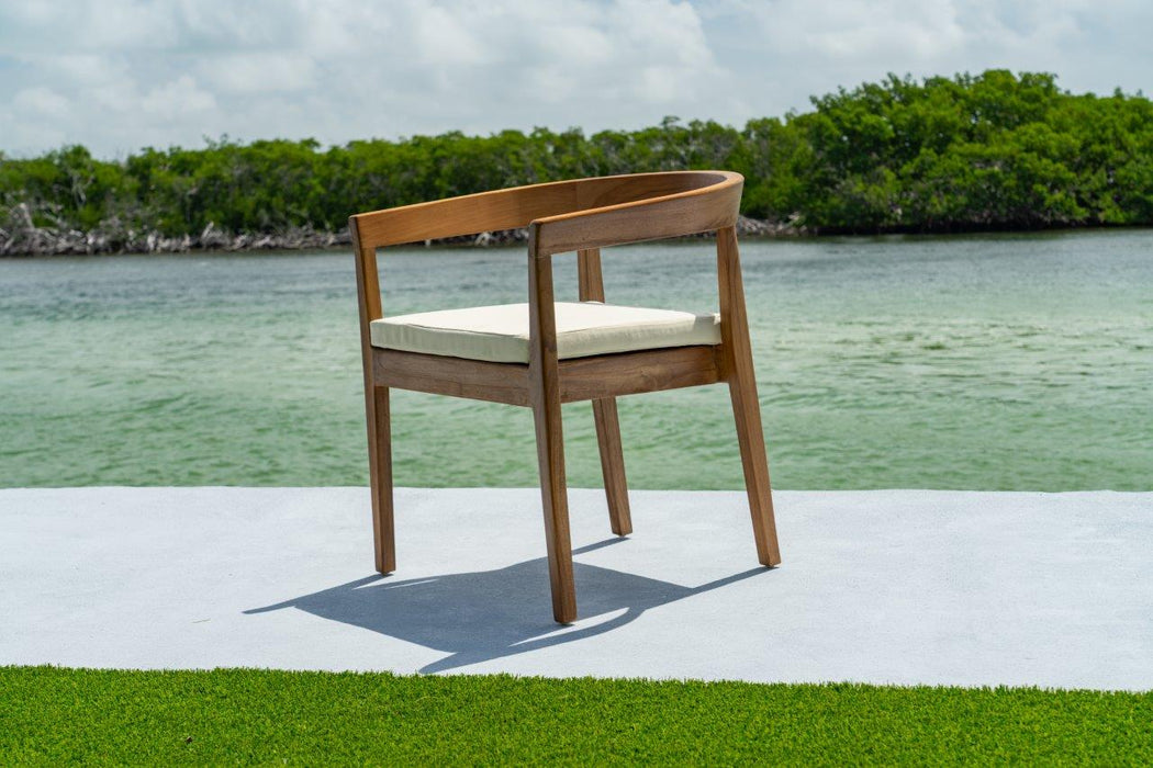 Panama Jack Bali Teak 5-Piece Square Dining Table with Cushions