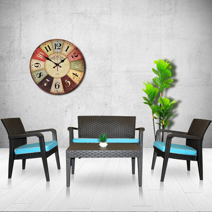 Alaska 4-Piece Seating Set with Cushions-Anthracite
