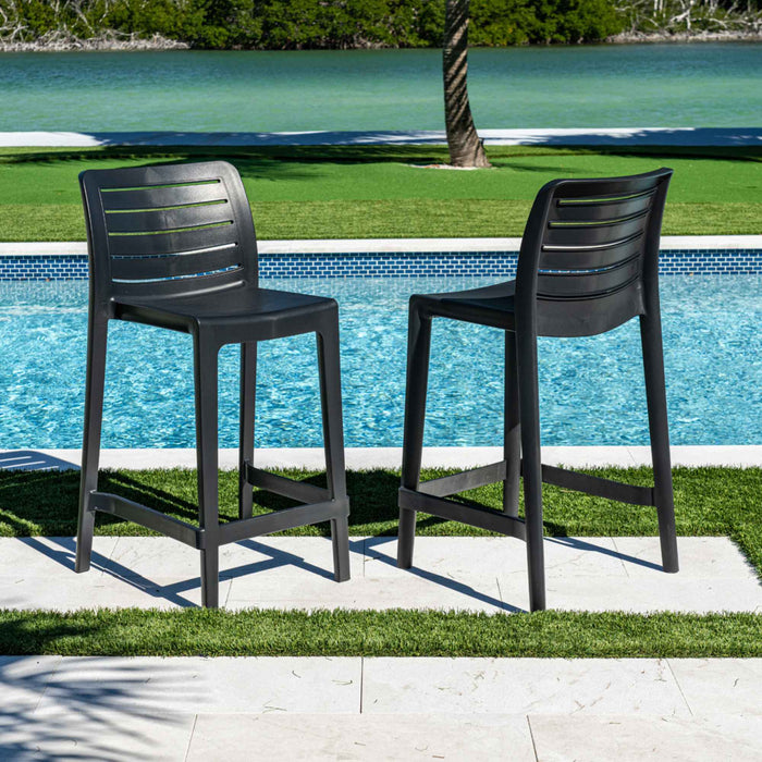 Leva Set of 2 Barstools - Anthracite