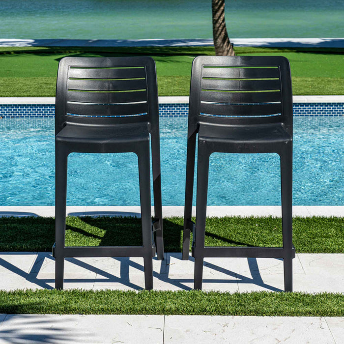 Leva Set of 2 Barstools - Anthracite