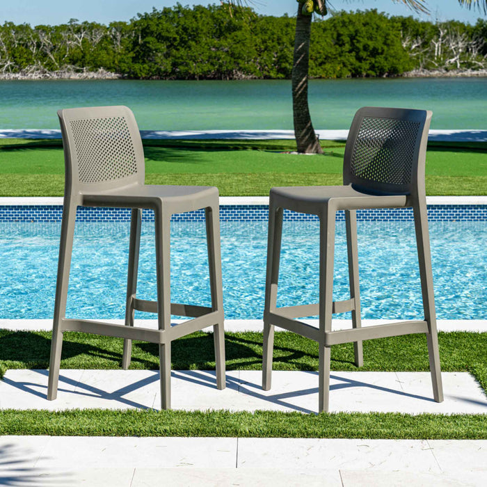 Lisa Set of 2 Barstools - Cappucino