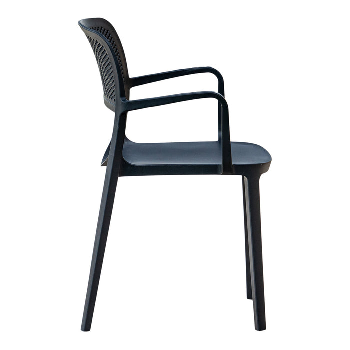 Mila Set of 2 Stackable Armchair-Anthracite