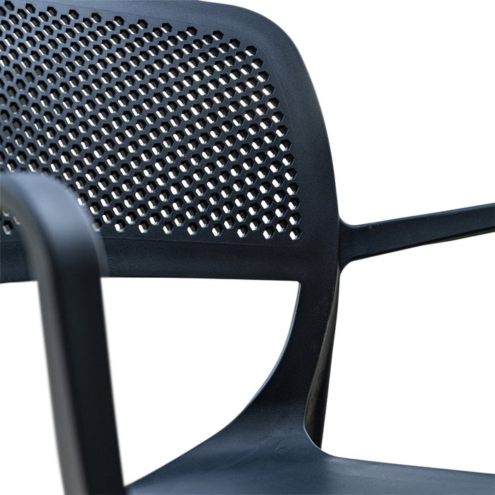 Mila Set of 2 Stackable Armchair-Anthracite
