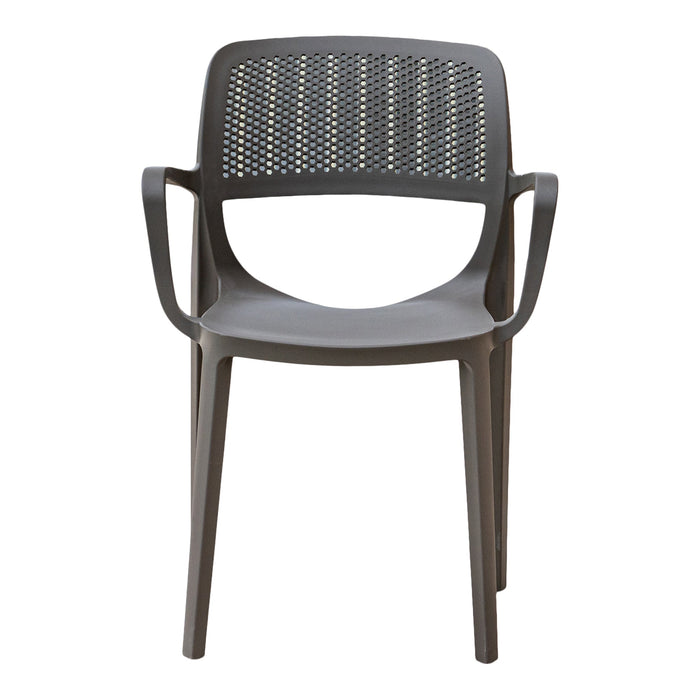 Mila Set of 2 Stackable Armchair-Cappuccino