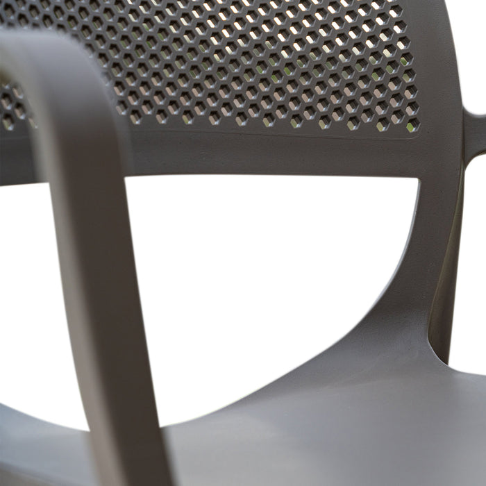 Mila Set of 2 Stackable Armchair-Cappuccino