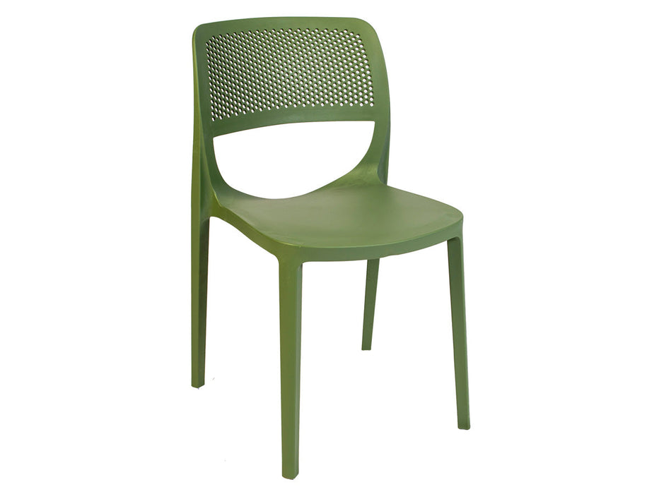 Mila Set of 2 Stackable Side Chair-Green