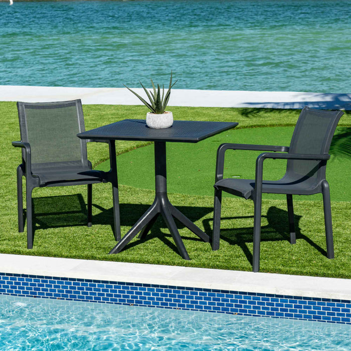 Paris Set of 2 Sling Armchairs - Anthracite