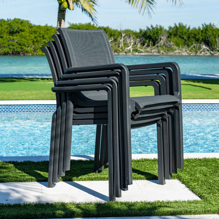 Paris Set of 2 Sling Armchairs - Anthracite