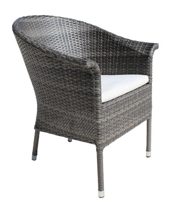 Ultra 5-Piece Woven Armchair Dining Set with Cushions