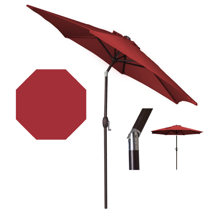 Panama Jack Red 9 Ft Alum Patio Umbrella W/Crank