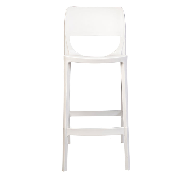 Bella Set of 2 Stackable Barstool W/No Arms-White