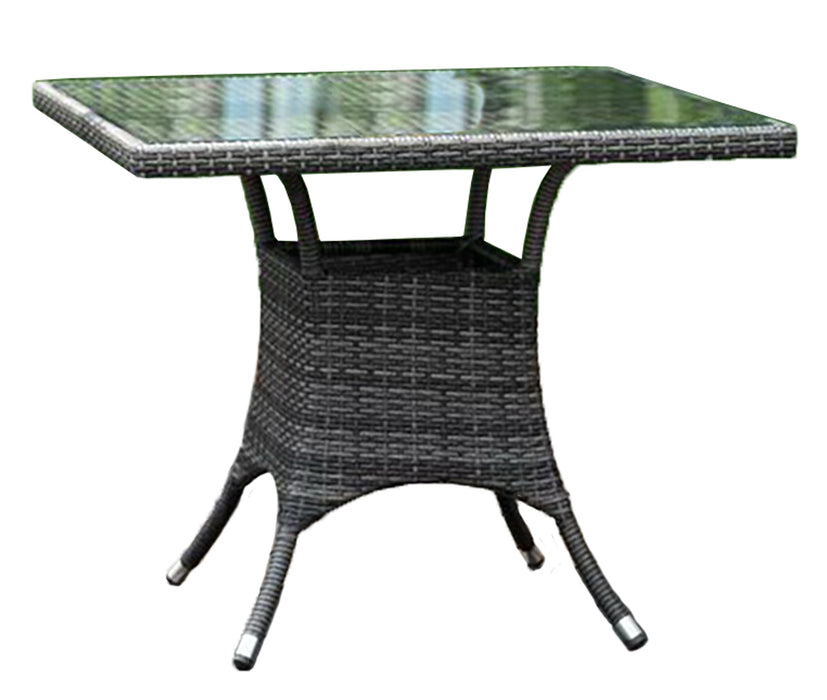 Ultra Square 36" Dining Table w/ Grey Glass-