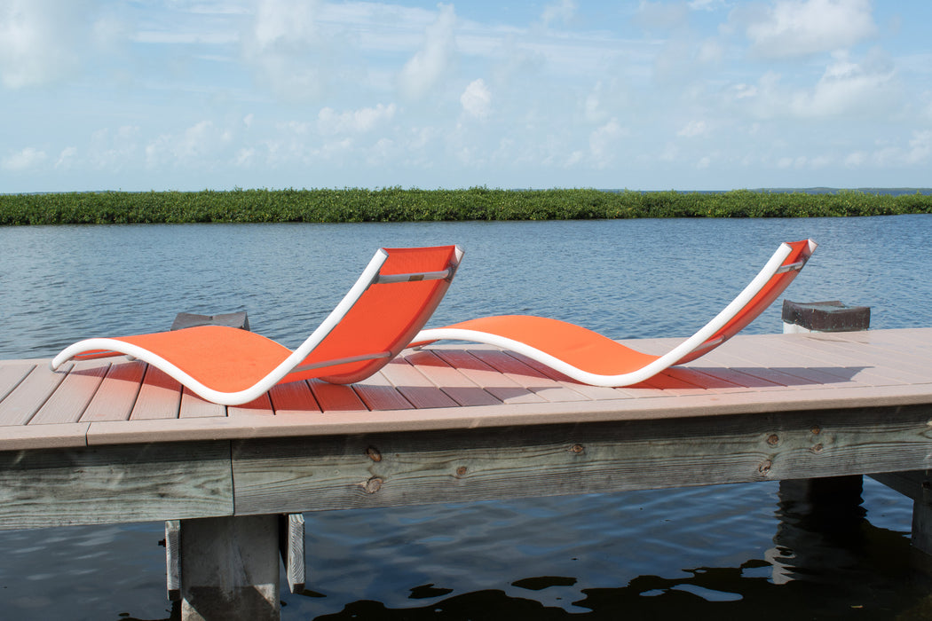 Helix Sling Chaise Lounger Orange