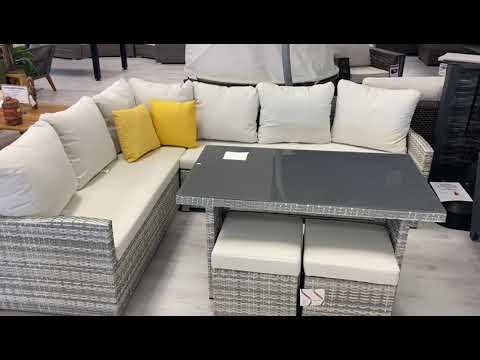 Athens 5 PC Sectional Dining Set with Cushions