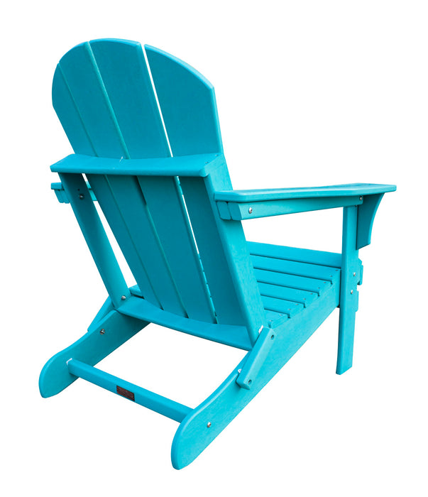 Panama Jack Folding Poly Resin TEAL Adirondack Chair