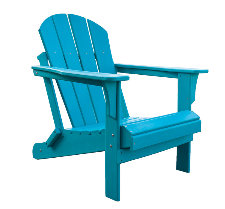 Panama Jack Folding Poly Resin TEAL Adirondack Chair