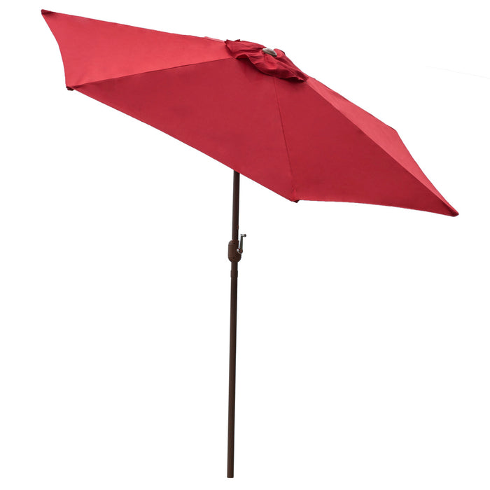 Panama Jack Red 9 Ft Aluminum Patio Umbrella W/Crank