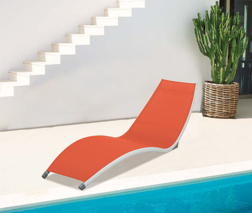 Helix Sling Chaise Lounger Orange