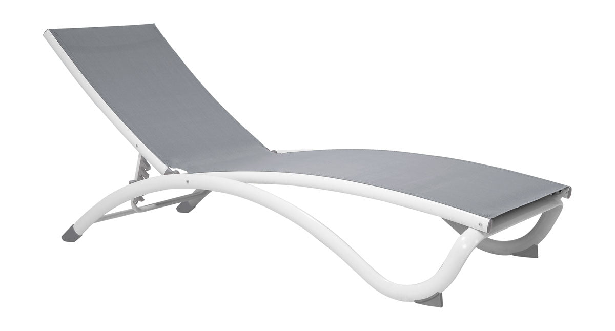 Archway Sling Chaise Lounger Grey