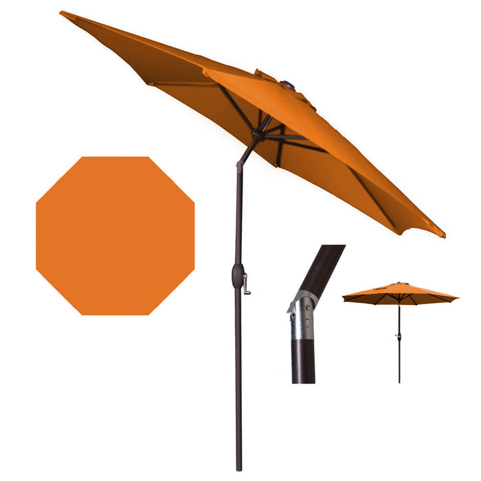 Panama Jack Orange 9 Ft Aluminum Patio Umbrella W/Crank