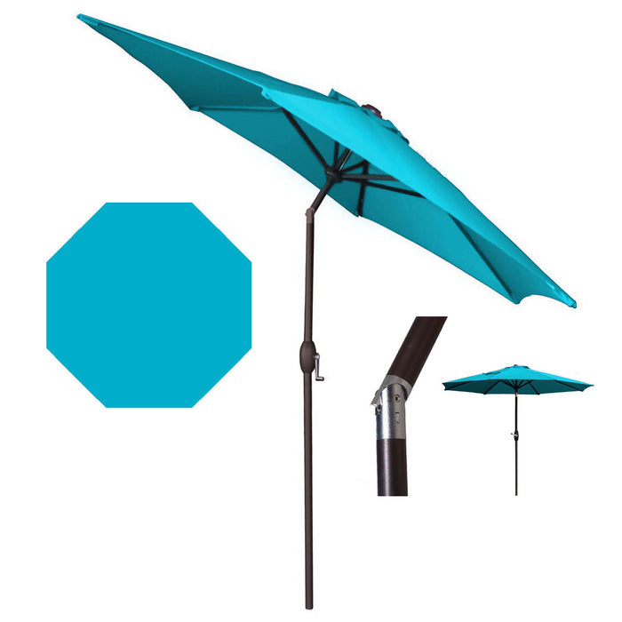 Panama Jack Teal 9 Ft Aluminum Patio Umbrella W/Crank